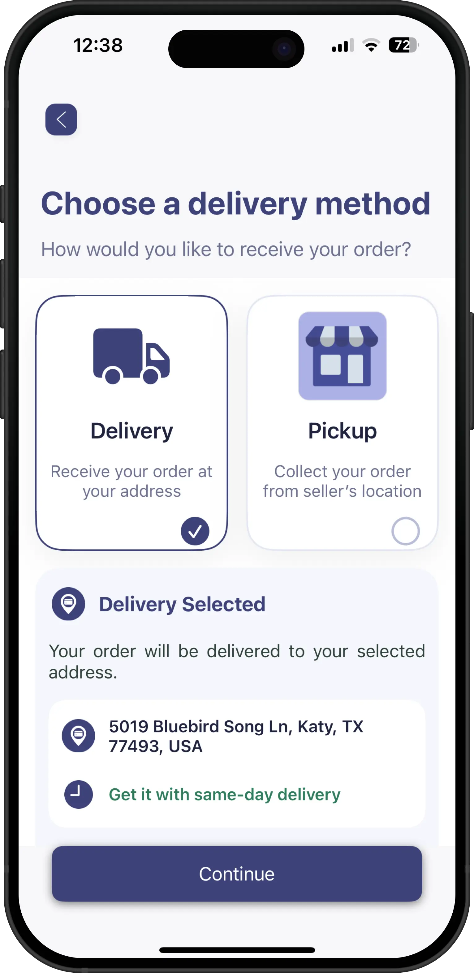 Pickup or delivery
